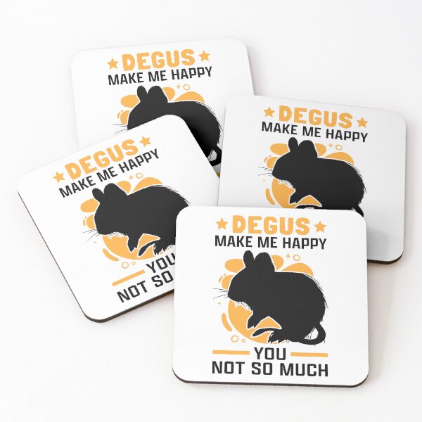 Item preview, Degus Make Happy Chilean Rodent Degu designed and sold by madgrfx.
