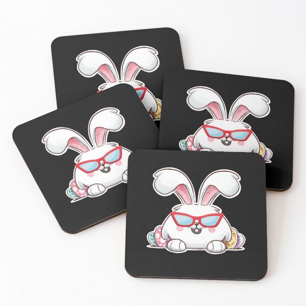 Item preview, Cute Watercolor Bunny With Red Sunglasses For Boys Men Kids ,A Rabbit With Eggs Behind, Funny Happy Easter Day Gift designed and sold by pedrored369.