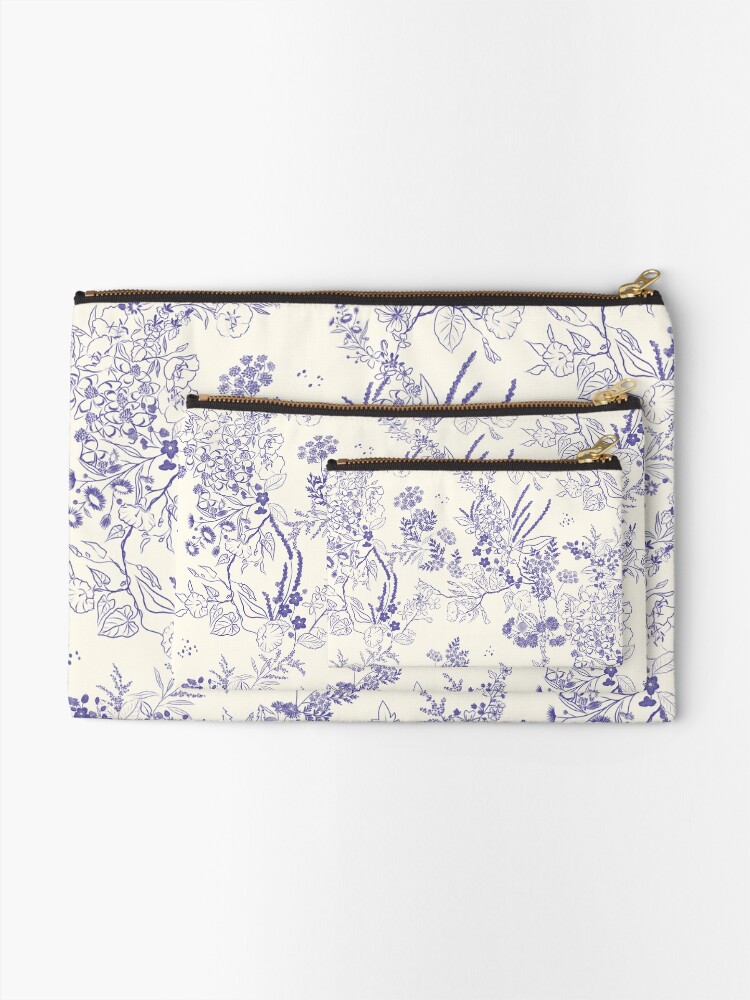 Alternate view of In The Weeds Chinoiserie Zipper Pouch
