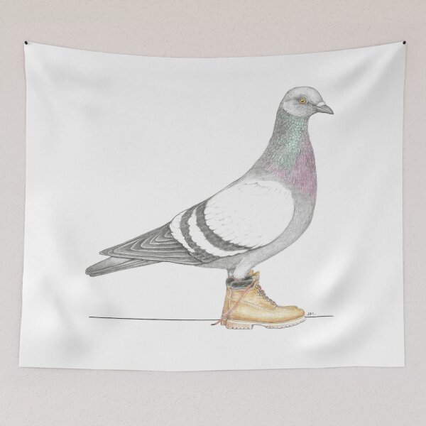 Item preview, Paloma con botas Chelsea designed and sold by JimsBirds.