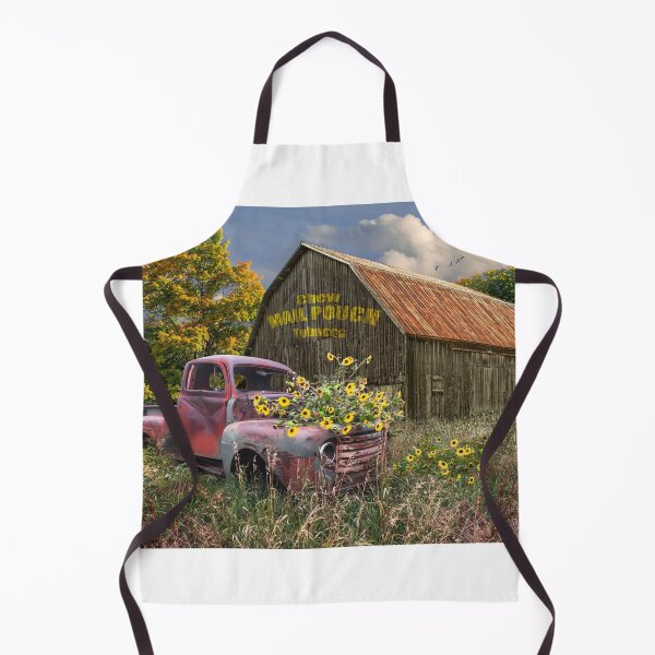Item preview, Truck with Blackeyed Susans and Mail Pouch Barn designed and sold by Randall Nyhof.