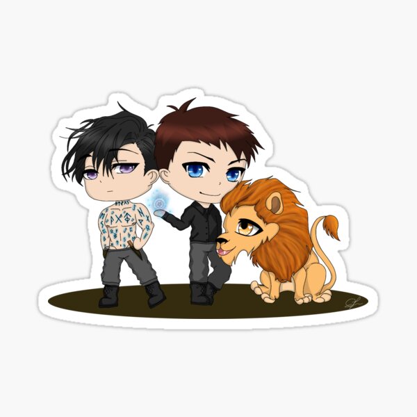 Jude, Mads, & Lion-Cos Sticker