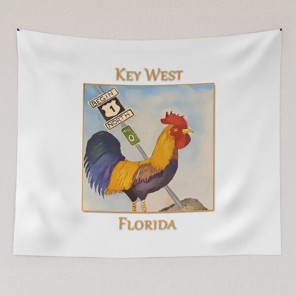 Item preview, Key West Rooster and Mile Marker 0, Florida - WelshDesigns designed and sold by welshdesigns.