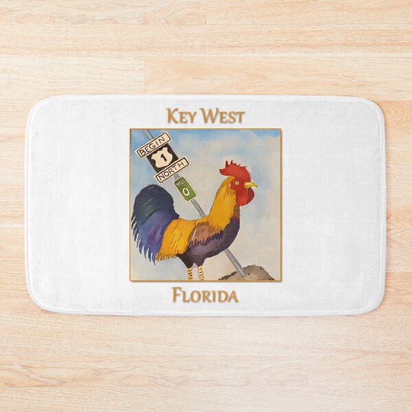 Item preview, Key West Rooster and Mile Marker 0, Florida - WelshDesigns designed and sold by welshdesigns.