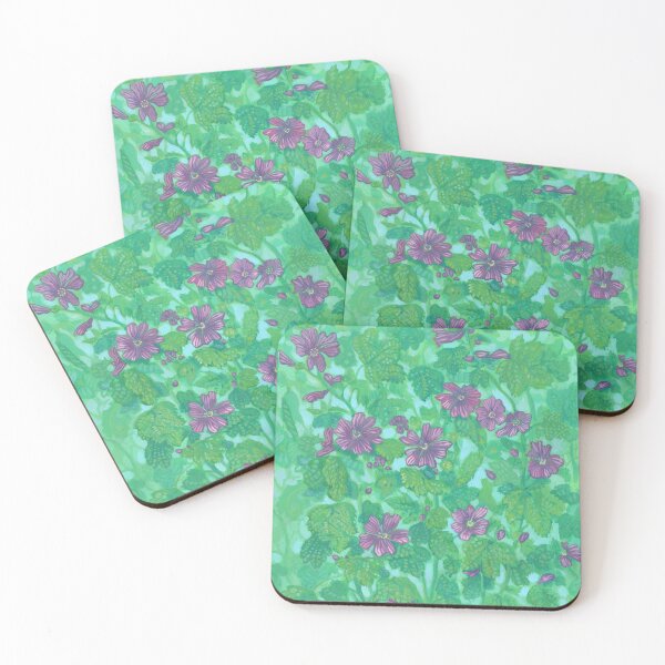 Item preview, Mallow Bloom, Summer Flowers Wildflowers Floral Painting designed and sold by Julia Khoroshikh.