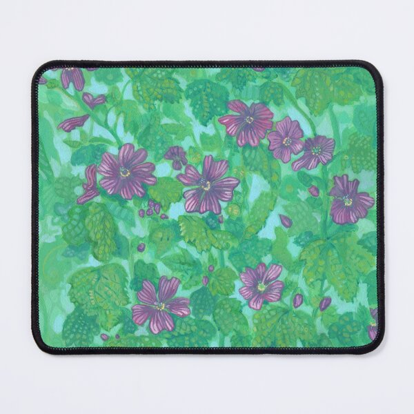 Item preview, Mallow Bloom, Summer Flowers Wildflowers Floral Painting designed and sold by Julia Khoroshikh.