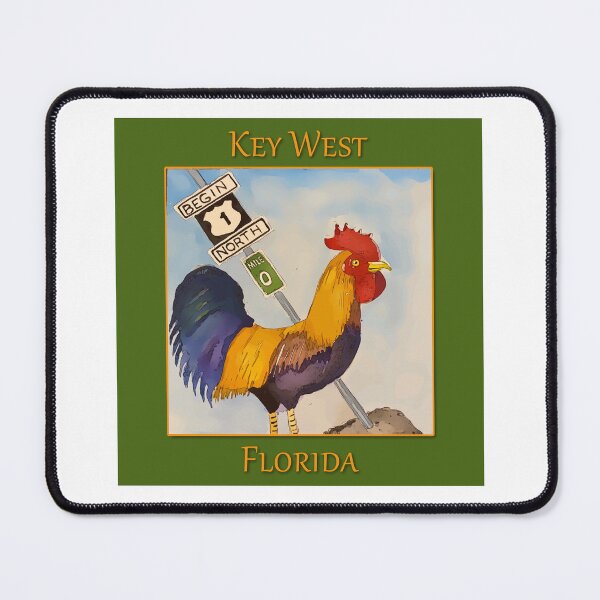 Item preview, Key West Rooster and Mile Marker 0, Florida - WelshDesigns designed and sold by welshdesigns.
