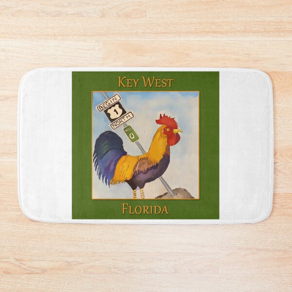 Item preview, Key West Rooster and Mile Marker 0, Florida - WelshDesigns designed and sold by welshdesigns.