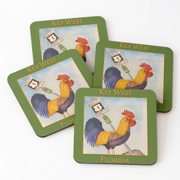 Item preview, Key West Rooster and Mile Marker 0, Florida - WelshDesigns designed and sold by welshdesigns.