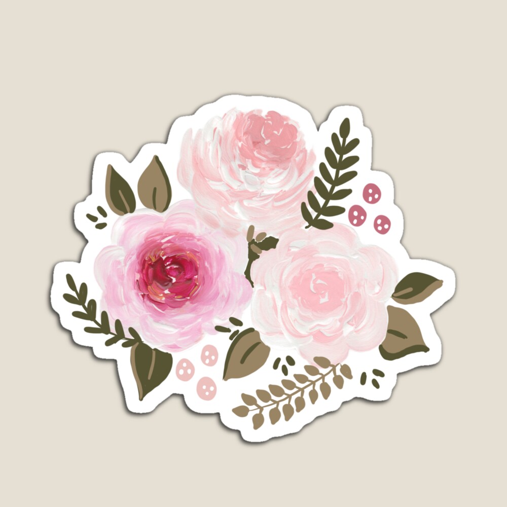 Pink flower Sticker for Sale by gabbyrani  Aesthetic stickers, Floral  stickers, Print stickers