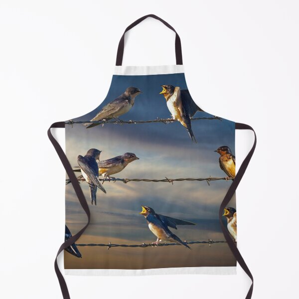 Item preview, Barn Swallows perched on Barbed Wire designed and sold by Randall Nyhof.