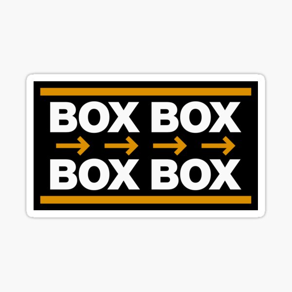 Box Box Box F1 Tyre Compound Design Sticker for Sale by David