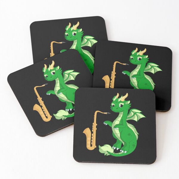 Item preview, Dragon Playing Saxophone ,Funny Good Dragon Saxophone Lovers Green Design designed and sold by pedrored369.