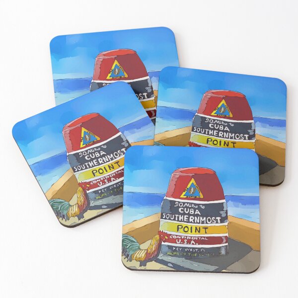Item preview, The marker that stands at the southernmost point in the US and 90 miles to Cuba in the United States - WelshDesigns designed and sold by welshdesigns.