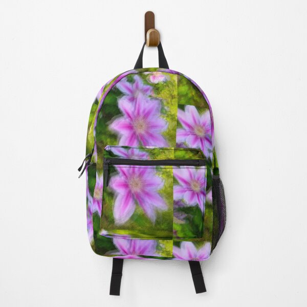 Item preview, Pink Clematis Impressionist art decor for gardener designed and sold by EdwardMonet.