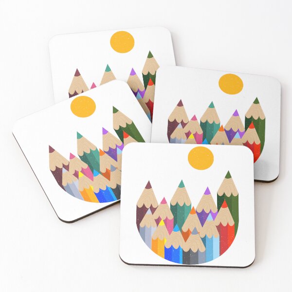 Item preview, illustration of mountain landscape with color pencils  designed and sold by Faty-Za.