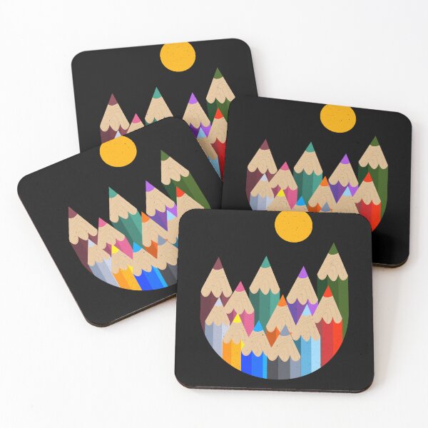 Item preview, illustration of mountain landscape with color pencils  designed and sold by Faty-Za.
