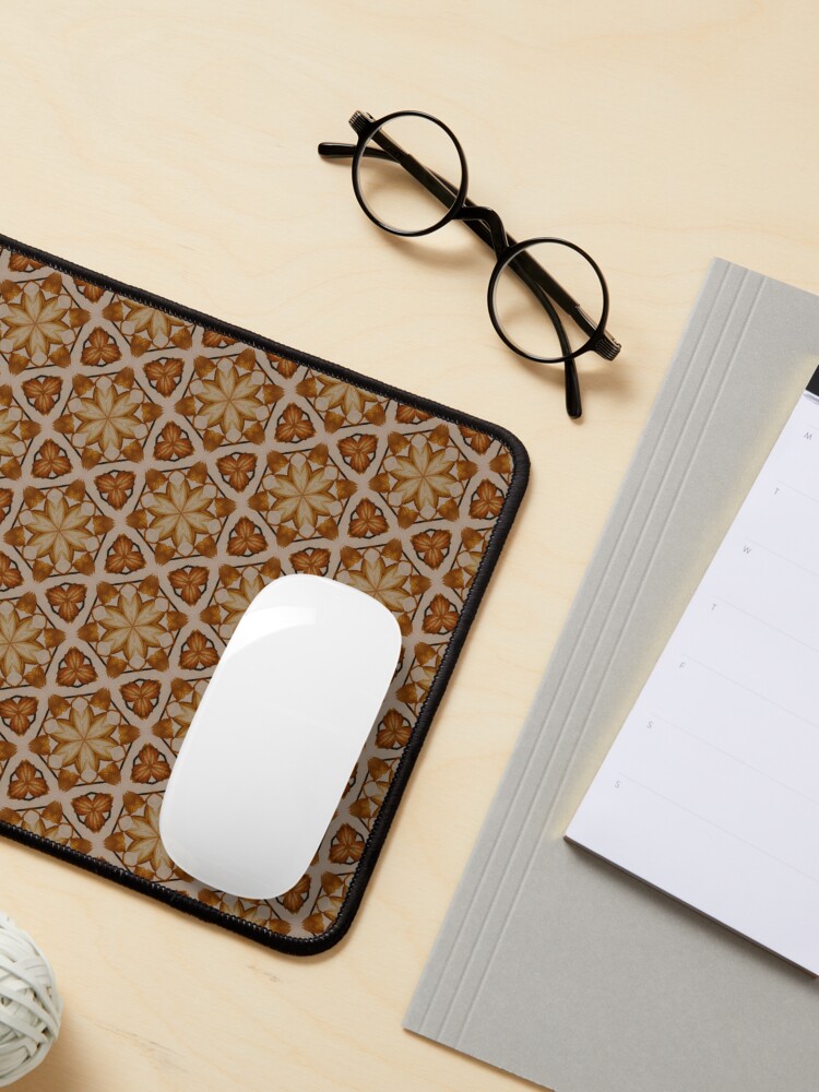 Thumbnail 3 of 5, Mouse Pad, Autumn Leaves kaleidoscopic seamless pattern designed and sold by Penguland.