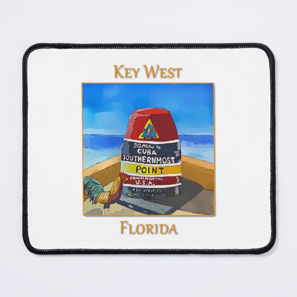 Item preview, The marker that stands at the southernmost point in the US and 90 miles to Cuba in the United States - WelshDesigns designed and sold by welshdesigns.