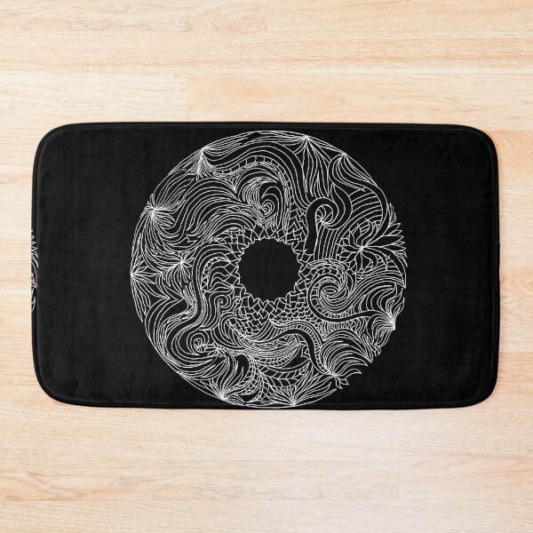 Item preview, Mandala 28 - Black and White Abstract designed and sold by Mary Egan.