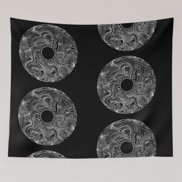 Item preview, Mandala 28 - Black and White Abstract designed and sold by Mary Egan.