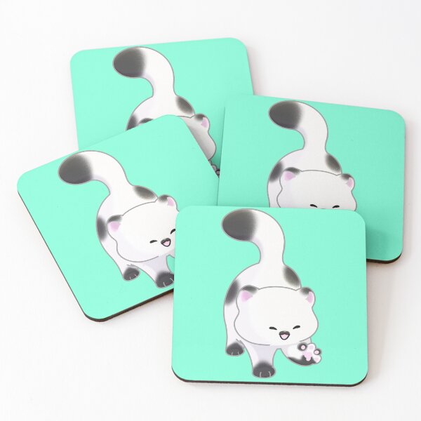 Item preview, Cute white and black kitty designed and sold by MeowMeowsShop.