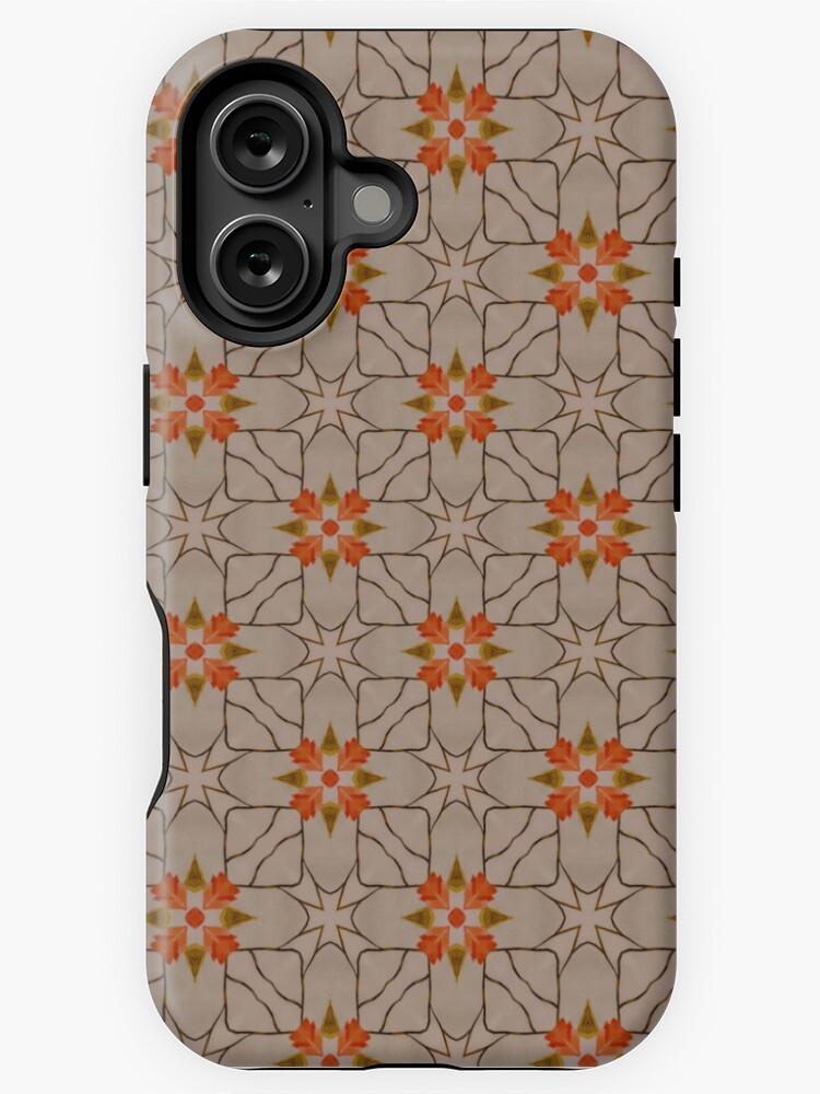 Thumbnail 1 of 4, iPhone Case, Fragile Flowers kaleidoscopic seamless pattern designed and sold by Penguland.