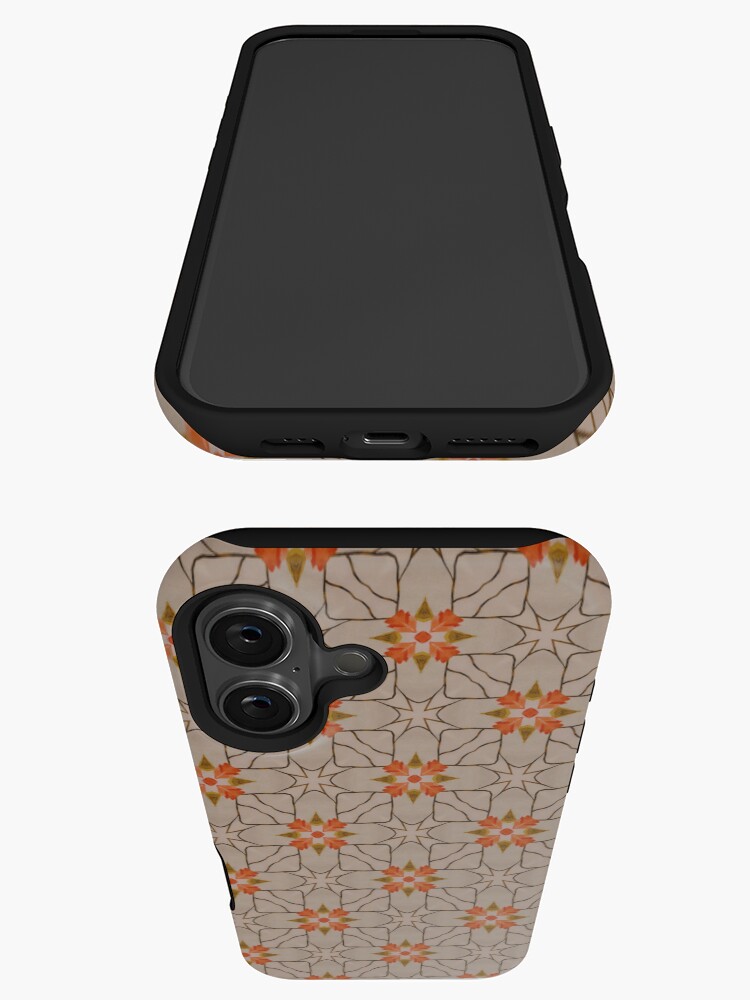 Thumbnail 3 of 4, iPhone Case, Fragile Flowers kaleidoscopic seamless pattern designed and sold by Penguland.