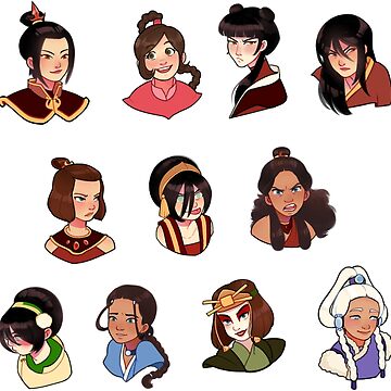 Artwork thumbnail, Atla girls sticker sheet by quixoticPrince