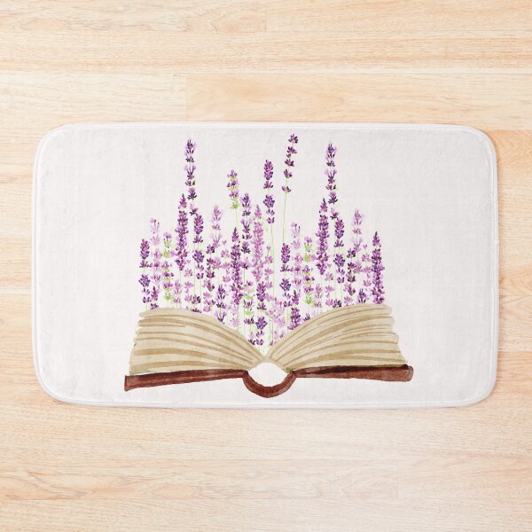 Item preview, Open Book With Purple Lavender Flowers designed and sold by virillanissa.