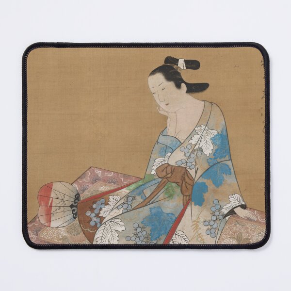 Item preview, Courtesan Seated on a Bench Enjoying the Evening Cool in Summer designed and sold by japanese-ukiyoe.