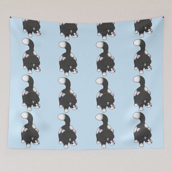 Item preview, Cute black and white kitty designed and sold by MeowMeowsShop.