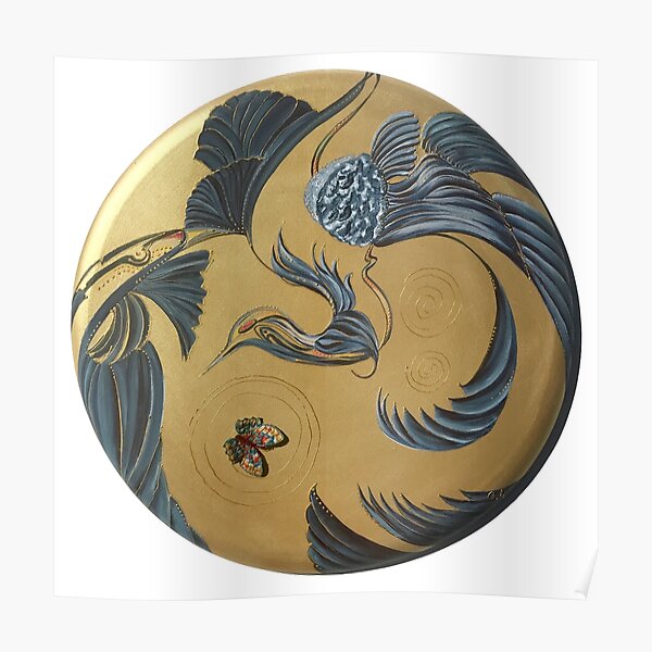 Peacock Feathers Poster