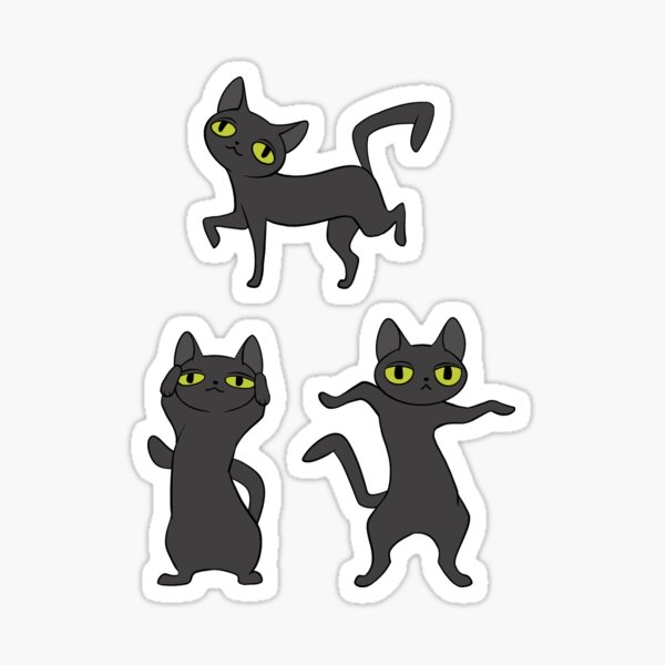Tanzende Katzen Sticker-Set Sticker