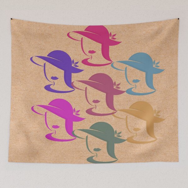 Item preview, Cute pattern of different colors of ladies. designed and sold by DaliaSabryTee.