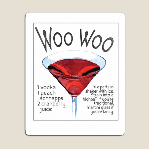 Woo Woo Cocktail Recipe Magnet