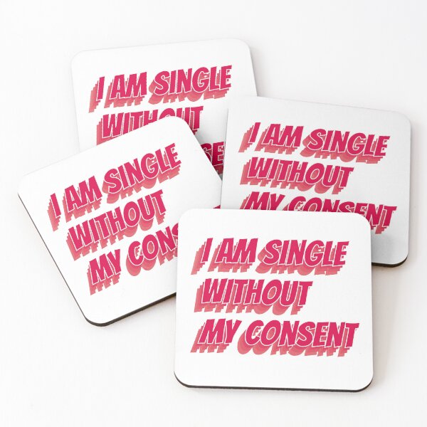 Item preview, I am single without my consent in red version designed and sold by xdashu.