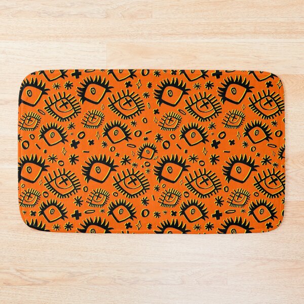 Item preview, Dark Orange Trippy Eye Doodle Pattern (Drawn With Sharpie) designed and sold by JynnDoesArt.
