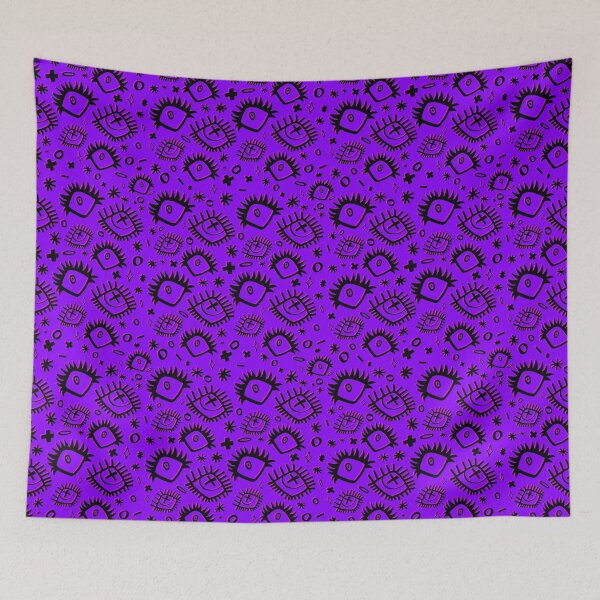 Item preview, Purple Trippy Eye Doodle Pattern (Drawn With Sharpie) designed and sold by JynnDoesArt.