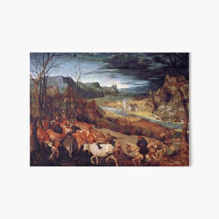 The Return of the Herd by Pieter Bruegel, Return, Herd, Pieter, Bruegel, Painting, Color Fixed, Auto Toned, Corrected Art Board Print