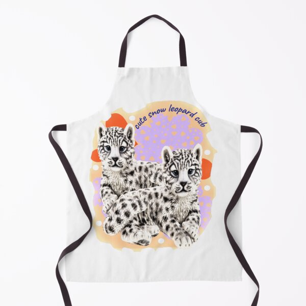 Item preview, snow leopard cub, cute snow leopard, funny black and white baby leopard, funny big cat lover, designed and sold by Nicedeco.
