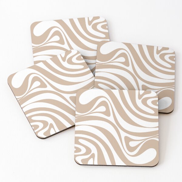 Item preview, New Groove Retro Swirl Abstract Pattern in Buff designed and sold by kierkegaard.