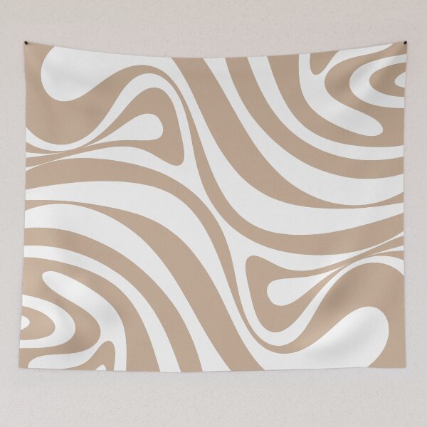 Item preview, New Groove Retro Swirl Abstract Pattern in Buff designed and sold by kierkegaard.