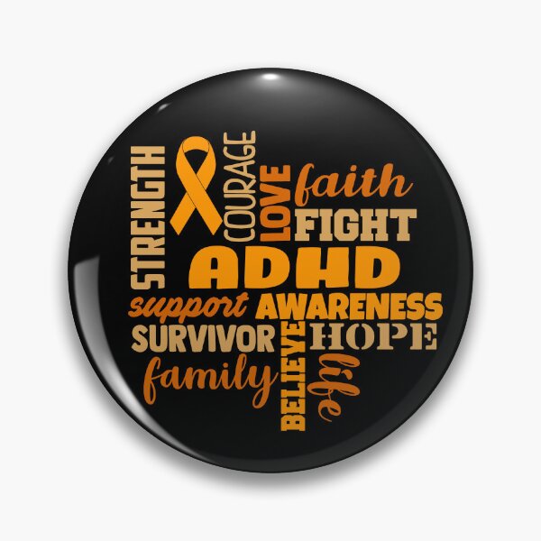 Item preview, ADHD Awareness - Strength Courage Faith Hope Love Fight Support Survivor Family Life Believe designed and sold by Hilten.