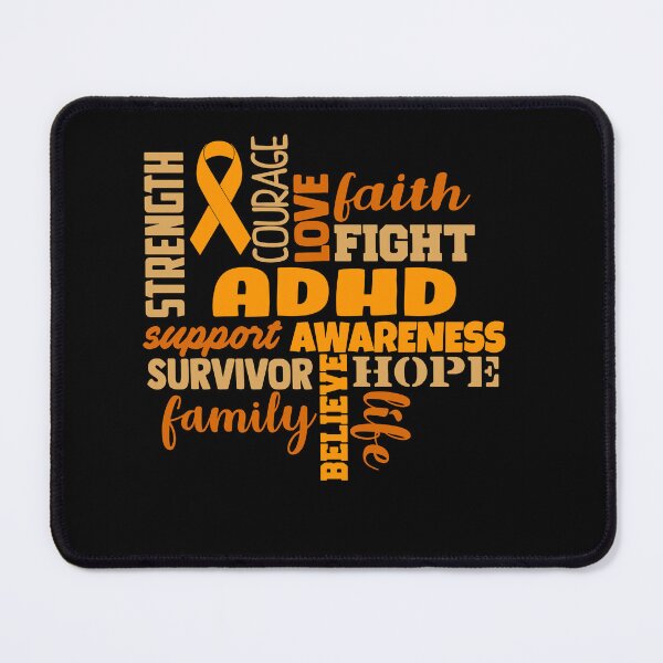 Item preview, ADHD Awareness - Strength Courage Faith Hope Love Fight Support Survivor Family Life Believe designed and sold by Hilten.