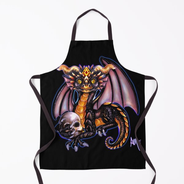 Item preview, Black and gold skull guardian dragon designed and sold by AprilsOriginals.