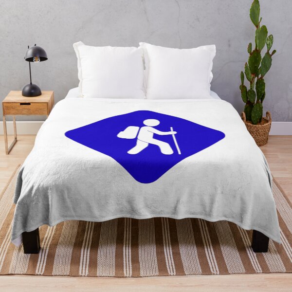 Artikelvorschau, Blaues Happy Hiker Schild entworfen und verkauft von jessicaleah15.