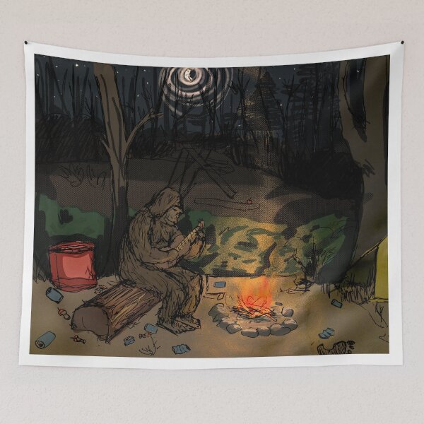Item preview, Camp side with sasquatch  designed and sold by dcharron223.