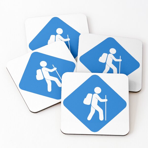 Artikelvorschau, Blaues Happy Hiker Schild entworfen und verkauft von jessicaleah15.