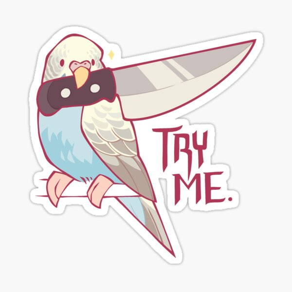 Female budgies are scary Sticker